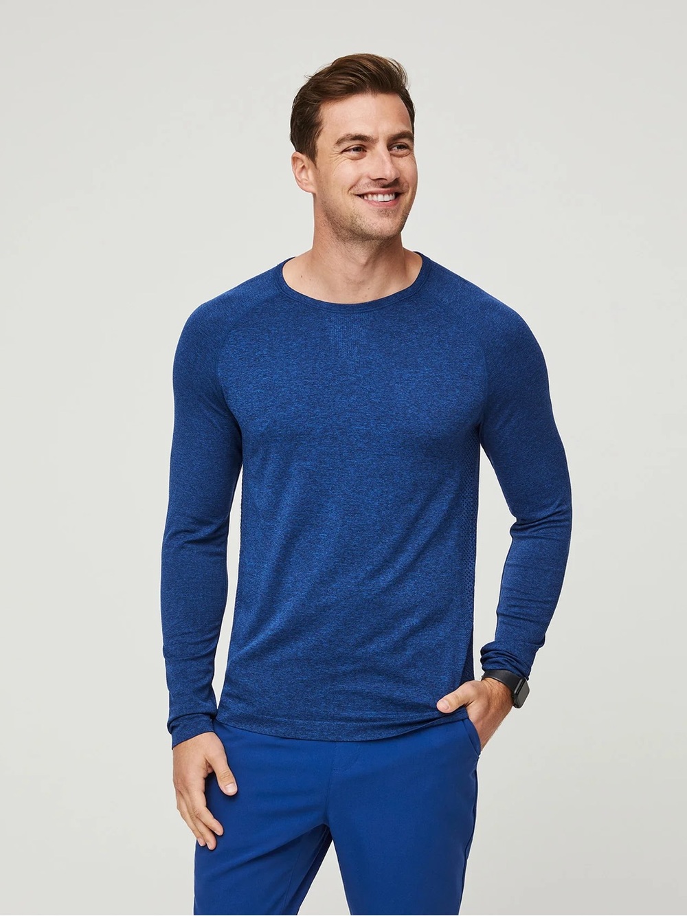 Men's Long-Sleeve Electric Blue